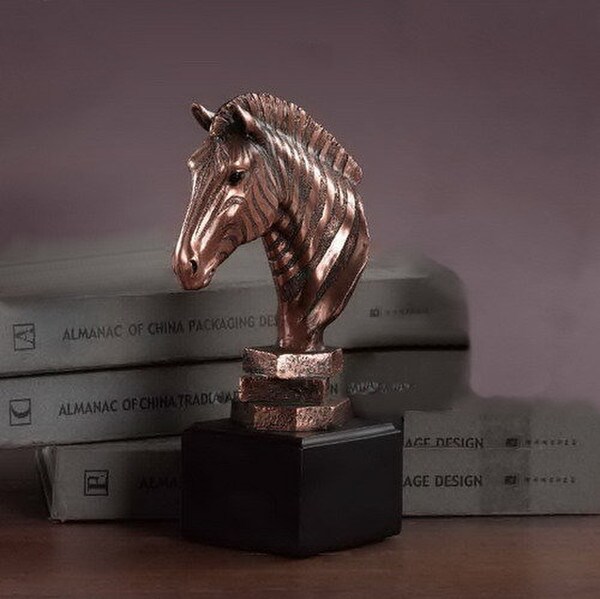 Portrait Bust of Zebra Head Sculpture Awards Trophies Artwork